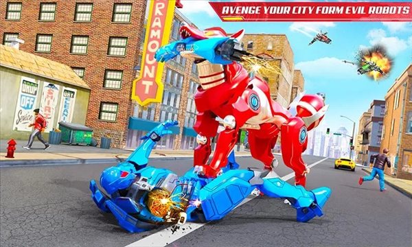 狐狸机器人城市战争(Wild Fox Transform Bike Robot War)